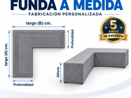 Funda para Sofá de exterior modular en «L» a medida