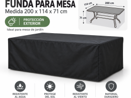 Funda Mesa y sillas de jardín 200 x 114 x 71cm.