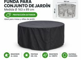 Funda para Mesas de jardín redonda de 163 de diámetro x 89h
