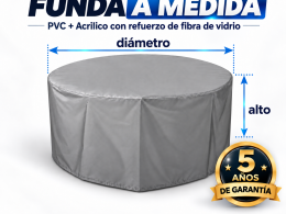 Funda exterior circular para mesa de Jardin a medida
