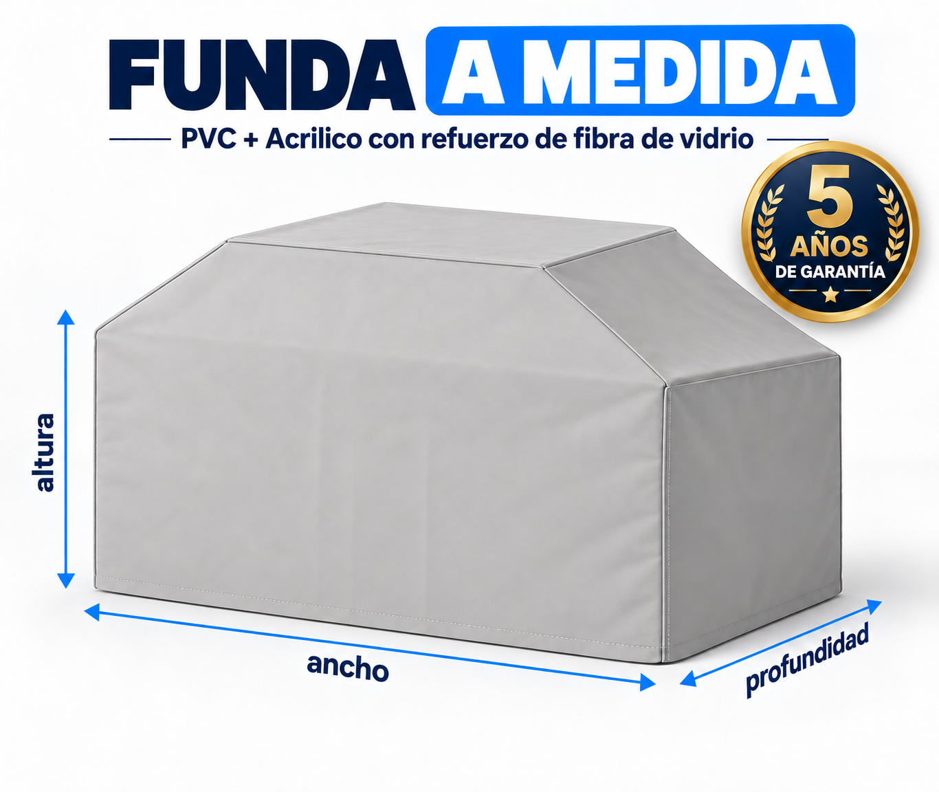 Funda exterior a medida piramidal con caida